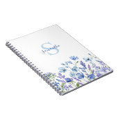 Personalisiert Blue Wildblume Watercolor Notizblock (Rechte Seite)