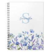 Personalisiert Blue Wildblume Watercolor Notizblock (Vorderseite)