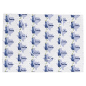 Personalisiert Bluebonnet Texas Große Geschenktüte (Rückseite)