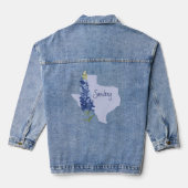 Personalisiert Bluebonnet Texas Jeansjacke (Rückseite)
