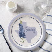 Personalisiert Bluebonnet Texas Pappteller