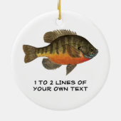 Personalisiert Bluegill, Bream Keramik Ornament (Hinten)