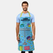 Personalisiert BlueHanukkah Schürze (Getragen)