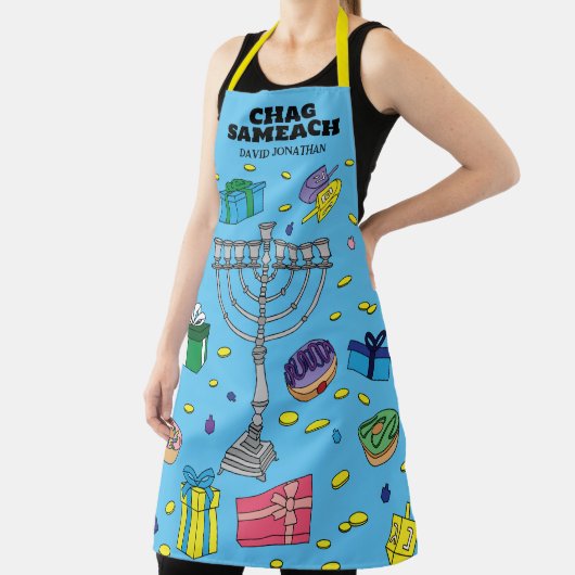 Personalisiert BlueHanukkah Schürze (InSitu)