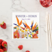 Personalisiert blühende Joy-Tropical-Blume Serviette (Beispiel)