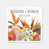 Personalisiert blühende Joy-Tropical-Blume Serviette (Vorderseite)