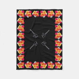 Personalisiert blühende Rose Motif Fleece Blanket