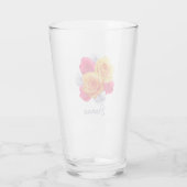 Personalisiert blühende Rose Motif-Glas Glas (Rückseite)