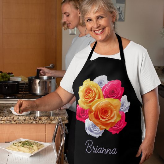 Personalisiert blühende Rose Motif-Schürze Schürze