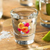Personalisiert blühende Rose Motif-Shotglas Schnapsglas