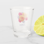 Personalisiert blühende Rose Motif-Shotglas Schnapsglas (Rückseite)