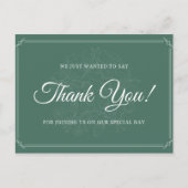 Personalisiert - Blumengravur Elegant Vielen Dank Postkarte (Vorderseite)