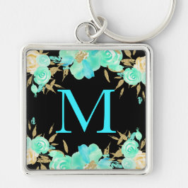 Personalisiert blumenreich schlüsselanhänger