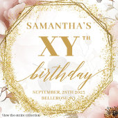 Personalisiert Blush 80 Geburtstag Napkins Gold Sc Serviette