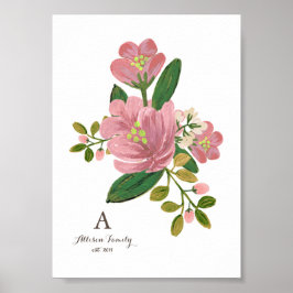 Personalisiert | Blush Bouquet Art Print 12x18 Poster