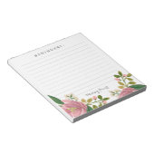 Personalisiert | Blush Bouquet Notizblock (angewinkelt)