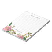 Personalisiert | Blush Bouquet Notizblock (Rotiert)