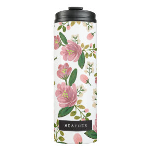 Personalisiert   Blush Bouquet Thermosbecher