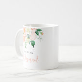 Personalisiert Blush Floral Bridesmaid Tasse (Vorderseite Links)