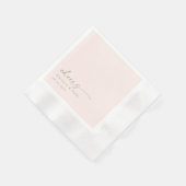Personalisiert Blush geprägte Hochzeit Napkins Serviette (Ecke)