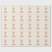 Personalisiert Blush Pink Fairy Erster Geburtstag Geschenkpapier (Flach)