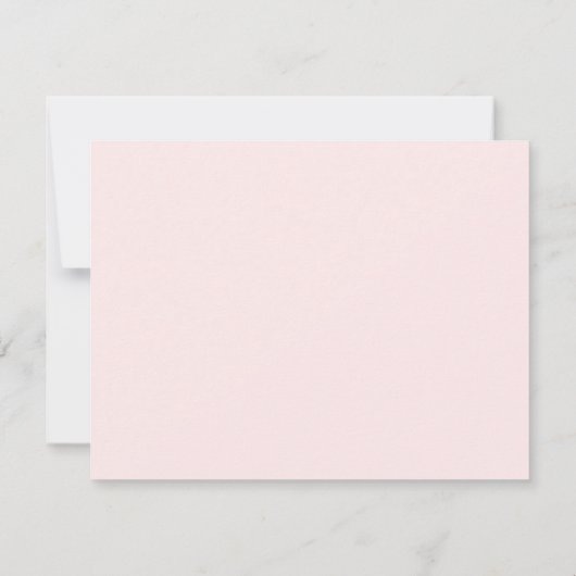 Personalisiert Blush Pink Feminine Wasserfarben Mitteilungskarte (Rückseite)
