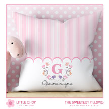 Personalisiert Blush Pink Floral Monogramm Kinderz