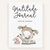 Personalisiert Blush Pink Girly Dankeszeitung Notizblock (Vorderseite)