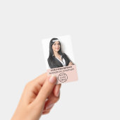 Personalisiert Blush Pink Giro Modernes Personal Ausweis (Handheld)