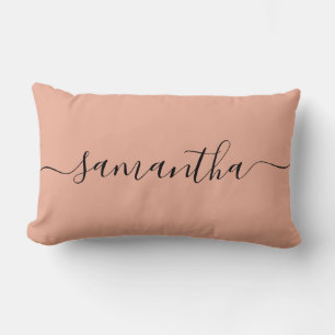 Personalisiert Blush Pink Kalligraphie Name Lendenkissen