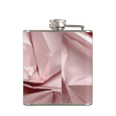 Personalisiert Blush Pink Metallic Abstrakt Flachmann (Rückseite)