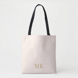 Personalisiert Blush Pink-Monogramm-Initialen Tasche