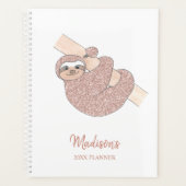 Personalisiert Blush Pink Sloth Planer (Vorderseite)