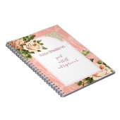 Personalisiert Blush Vintage Rose Notizblock (Rechte Seite)