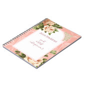 Personalisiert Blush Vintage Rose Notizblock (Linke Seite)