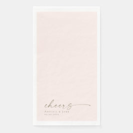 Personalisiert Blush WedgGuest Napkins Serviette