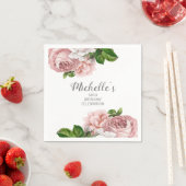 Personalisiert Blütenpinsel Serviette (Beispiel)