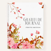 Personalisiert Blütenrosa Blumenrosa Dankeszeitung Notizblock (Vorderseite)