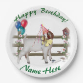 Personalisiert Boer Goat Birthday Party Teller (Vorderseite)