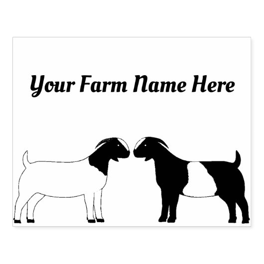 Personalisiert Boer Goat Gummistempel (Prägung)