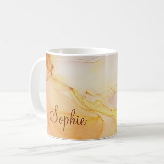 Personalisiert Boho Abstrakt Kaffeetasse (Vorderseite Links)