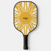 Personalisiert Boho Abstrakt Sun Rays | Retro Pickleball Schläger (Vorderseite)