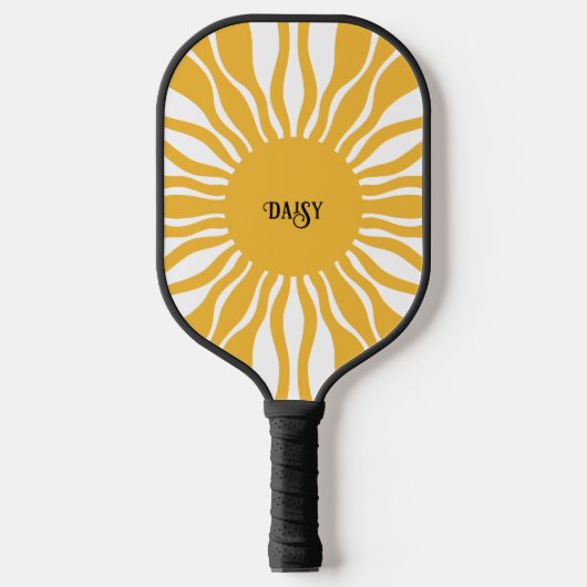 Personalisiert Boho Abstrakt Sun Rays | Retro Pickleball Schläger (Vorderseite)