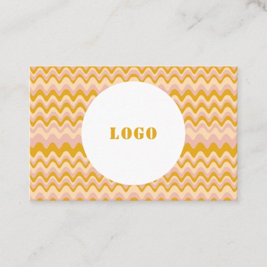 Personalisiert Boho Abstrakt Waves Visitenkarte (Vorderseite)