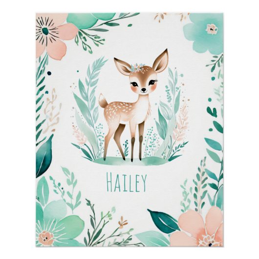 Personalisiert Boho Baby Poster - Fazialdesign (Vorderseite)