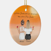 Personalisiert Boho Best Friend-Geschenk Keramik Ornament (Rechts)