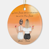 Personalisiert Boho Best Friend-Geschenk Keramik Ornament (Links)