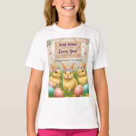 Personalisiert Boho Bunny Easter für Mädchen T-Shirt