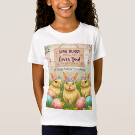 Personalisiert Boho Bunny Easter für Mädchen T-Shirt