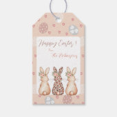 Personalisiert Boho Bunny Ostern Geschenkanhänger (Vorderseite)